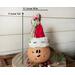 This is a handmade Christmas Santa Claus elf made with a real dried gourd. Including his elf hat, he is 9 inches tall and 4.5 inches wide. 